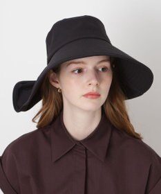 MOONBAT 【遮光100％/遮熱/UVカット】PAUL&JOE ACCESSOIRES(ポール&ジョー）後ろ垂れ 広つばハット 帽子 サイズ調整可能 手洗い可能