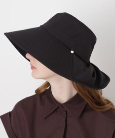 MOONBAT 【遮光100％/遮熱/UVカット】PAUL&JOE ACCESSOIRES(ポール&ジョー）後ろ垂れ 広つばハット 帽子 サイズ調整可能 手洗い可能