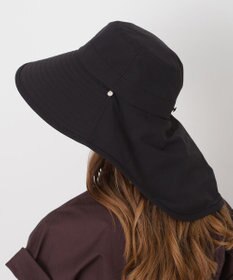 MOONBAT 【遮光100％/遮熱/UVカット】PAUL&JOE ACCESSOIRES(ポール&ジョー）後ろ垂れ 広つばハット 帽子 サイズ調整可能 手洗い可能