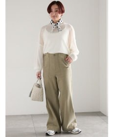 Te chichi 【WEB限定カラーあり】ペーパータッチヤーン2wayメッシュニット