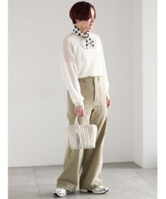 Te chichi 【WEB限定カラーあり】ペーパータッチヤーン2wayメッシュニット