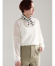 Te chichi 【WEB限定カラーあり】ペーパータッチヤーン2wayメッシュニット