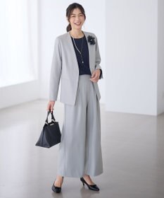 ANY L イージーケアライトストレッチノーカラージャケット