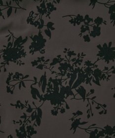 YECCA VECCA ボタニカル柄フロッキープリントワンピース