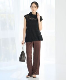 #Newans タートルネックレースブラウス