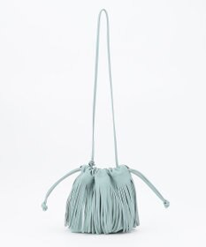 23区 【CLASSY.6月号掲載】MARCO MASI レザーフリンジ ミニ巾着 バッグ