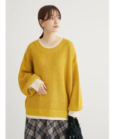 Green Parks ・Ｐｅｔｉｔ　Ｆｌｅｕｒ　レイヤード風ハイショクニット