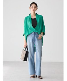 AMERICAN HOLIC 接触冷感５分袖変形ドルマンシアーシャツ