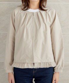 Tiaclasse 【洗える】チュールフリルタックブルゾン