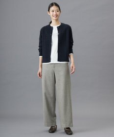 J.PRESS LADIES L 【洗える】EIGER CORD ALAN クルーネックカーディガン