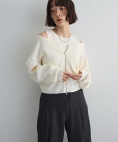 Green Parks SET2点Zipニットカーディガン+アメスリタンク