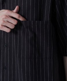 WEGO 【ユニセックス着用アイテム/手洗い可/SETUP可】リネンレーヨンオープンカラーシャツ（S）