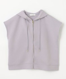 ANY L 【洗濯機可】ダンボールフレンチスリーブ ジップアップパーカー