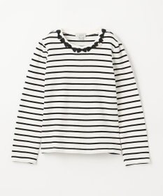 ANY KIDS リボン×ボーダー長袖Tシャツ