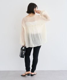 Green Parks Ｖネックフリルシアープリーツブラウス