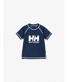 HELLY HANSEN 【キッズ・UVカット・耐海水・耐塩素・記名ラベル付】ショートスリーブ HHクルーラッシュガード
