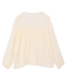 Green Parks Ｖネックフリルシアープリーツブラウス