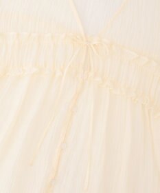 Green Parks Ｖネックフリルシアープリーツブラウス