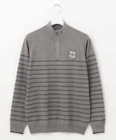 23区GOLF 【MEN】【手洗い可】コットンブレンド ハーフジップ ニット