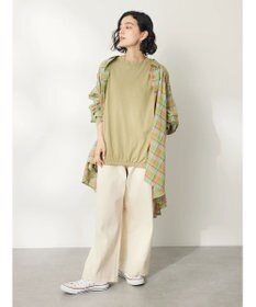 CRAFT STANDARD BOUTIQUE シルケット天竺　フロントギャザーＢＩＧ　Ｔｅｅ　Ｌ／Ｓ