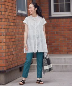 ANY 【洗濯機可能】シルキーソフトティアードブラウス