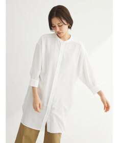 Green Parks ＳＥＴ２点Ｖネックベスト＋７分袖ミディシャツワンピース