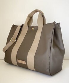 Hekhèr Le Style de Vie 【日本製 / A4サイズ対応 / 2WAY】PUコートコットンキャンバス トートバッグ large