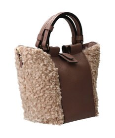 INTER-CHAUSSURES 【LORISTELLA】異素材コンビハンドバッグ