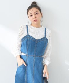 earth music&ecology サイドカットデニムキャミワンピース