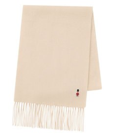 MOONBAT 【WEB限定】MACKINTOSH PHILOSOPHY バッキンガムベア付きウール100%無地マフラー (パッケージ付き)