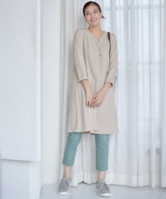 Tiaclasse 【洗える】バックギャザーハートネックAラインワンピース