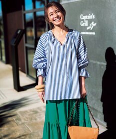 UNFILO 【撥水/UVケア/接触冷感】シャカ楽ストレッチ ティアードスカート