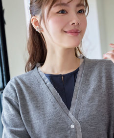 Tiaclasse 【洗える】オーガンジーラインカーディガン