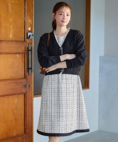 Tiaclasse 【洗える】オーガンジーラインカーディガン