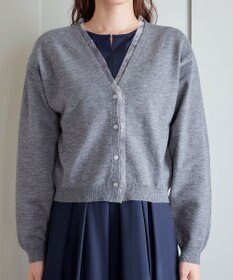 Tiaclasse 【洗える】オーガンジーラインカーディガン