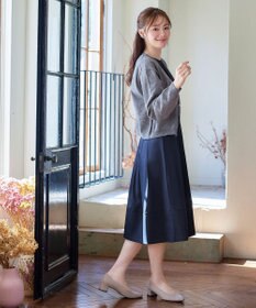 Tiaclasse 【洗える】オーガンジーラインカーディガン