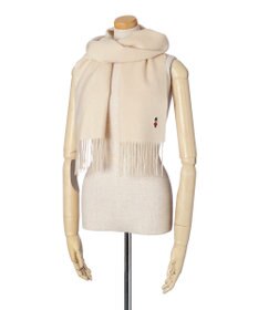 MOONBAT 【WEB限定】MACKINTOSH PHILOSOPHY バッキンガムベア付きウール100%無地マフラー (パッケージ付き)