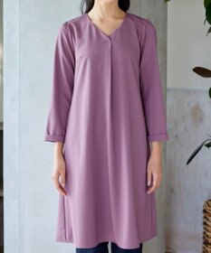 Tiaclasse 【洗える】バックギャザーハートネックAラインワンピース