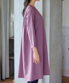 Tiaclasse 【洗える】バックギャザーハートネックAラインワンピース