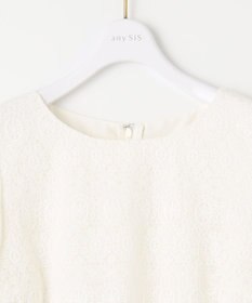 ANY SIS S 【洗える】レースコンビバックサテン ワンピース