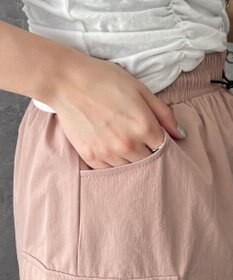 WEGO 【ウエストゴム】ナイロンカーゴミニスカート