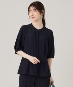 ANY SIS L 【接触冷感・UVカット・速乾】コンフォートビューティサテン ブラウス