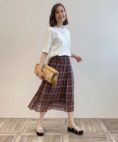 自由区 【WEB限定】シアーチェック ギャザースカート