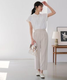 ANY SIS L 【洗える】ダブルボタンフレンチスリーブ ブラウス