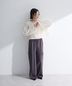 Green Parks Ｉ　前後２ｗａｙ　メッシュショート丈カーディガン