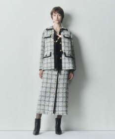 GRACE CONTINENTAL トリミングツイードショートコート