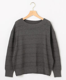 組曲 L 編み柄ディテールニット