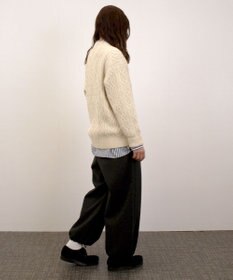 J.PRESS YORK STREET 【UNISEX】アランケーブル クルーネック ニット