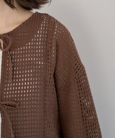 Green Parks Ｉ　前後２ｗａｙ　メッシュショート丈カーディガン