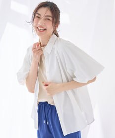 ANY 【接触冷感/UVカット/抗菌防臭/速乾】エニイファンクション パフスリーブブラウス